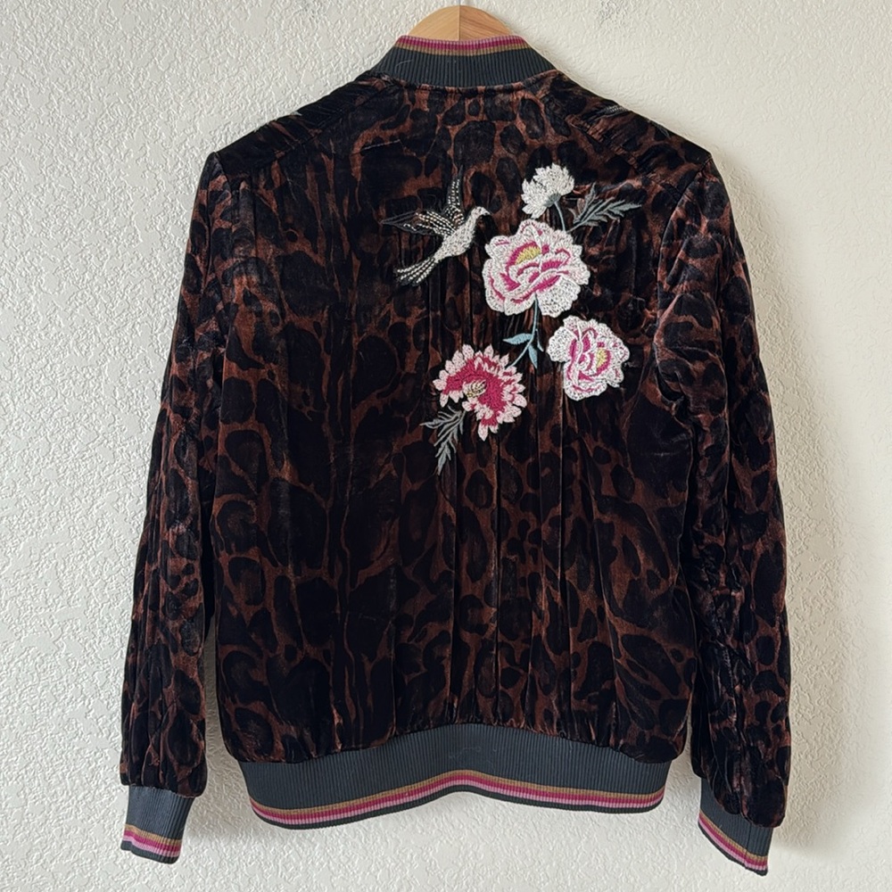 Johnny Was Junia velvet Quilted Bomber Jacket Size XS - Picture 5 of 13